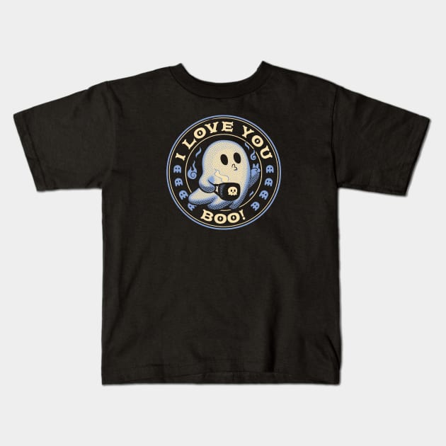 I Love You Boo Funny Ghost by Tobe Fonseca Kids T-Shirt by Tobe_Fonseca